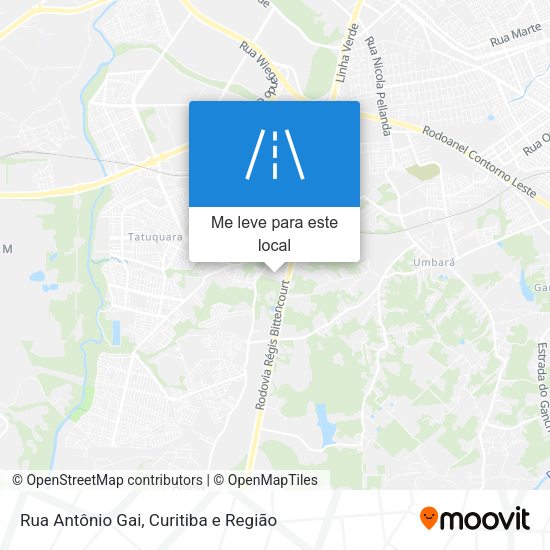 Rua Antônio Gai mapa