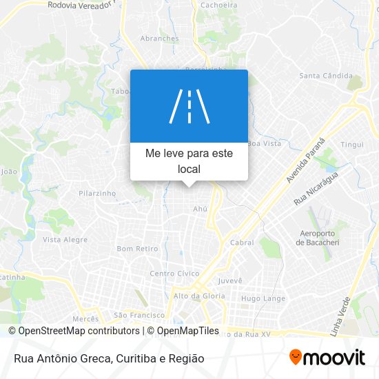 Rua Antônio Greca mapa
