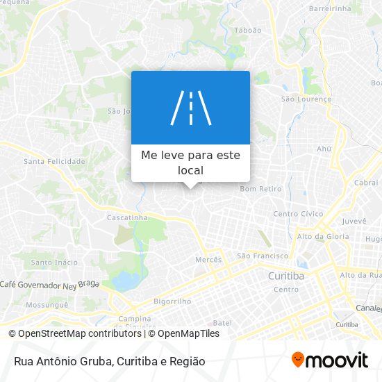 Rua Antônio Gruba mapa
