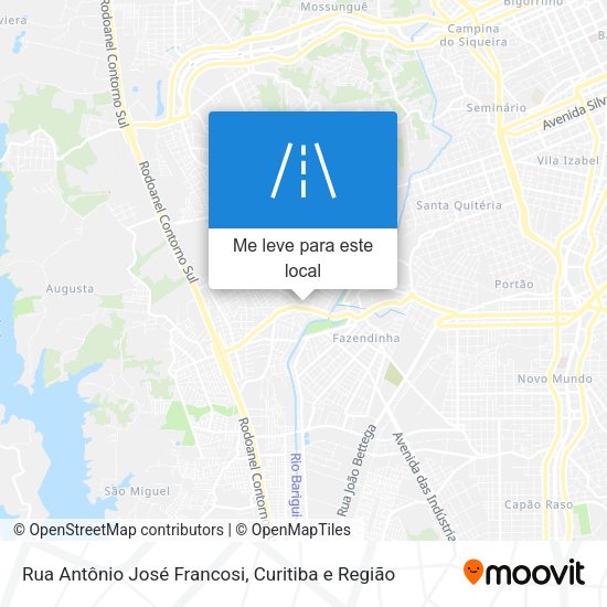 Rua Antônio José Francosi mapa