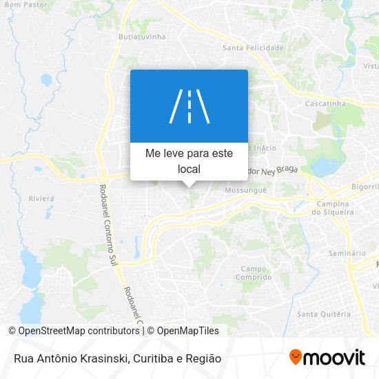 Rua Antônio Krasinski mapa