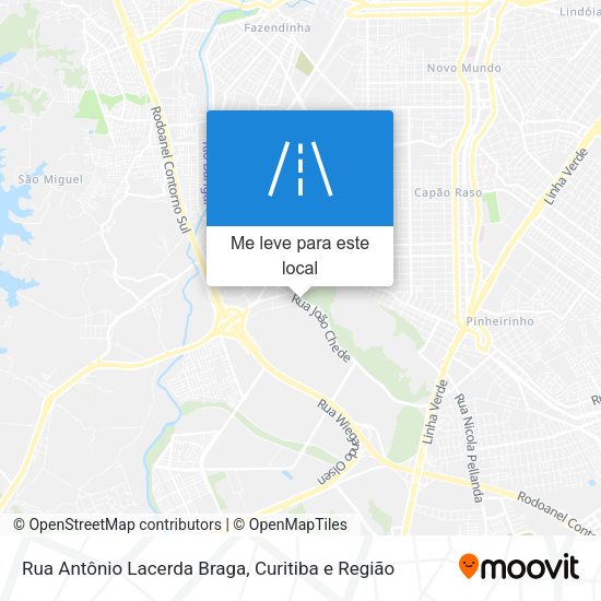 Rua Antônio Lacerda Braga mapa