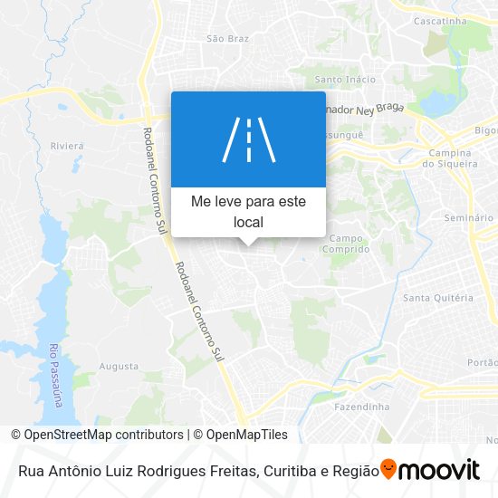 Rua Antônio Luiz Rodrigues Freitas mapa
