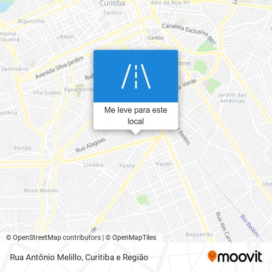 Rua Antônio Melillo mapa