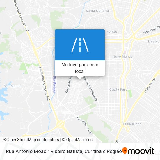 Rua Antônio Moacir Ribeiro Batista mapa