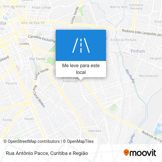 Rua Antônio Pacce mapa