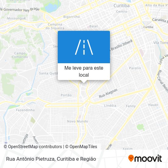 Rua Antônio Pietruza mapa