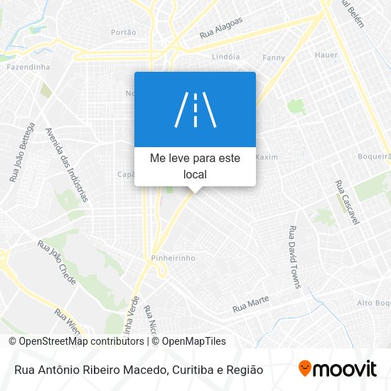 Rua Antônio Ribeiro Macedo mapa
