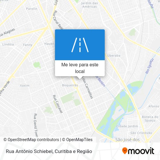 Rua Antônio Schiebel mapa