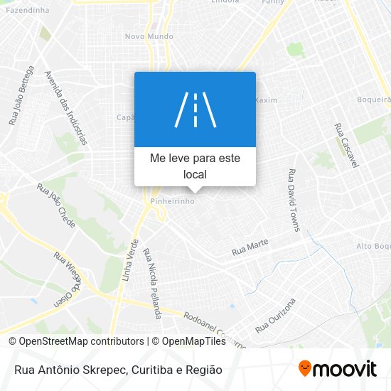 Rua Antônio Skrepec mapa