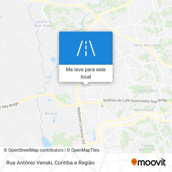 Rua Antônio Venski mapa