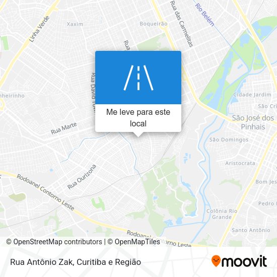 Rua Antônio Zak mapa
