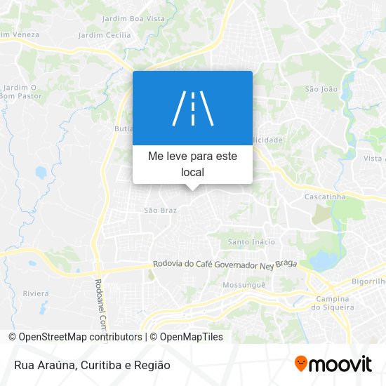 Rua Araúna mapa