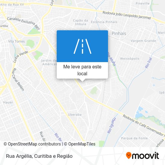 Rua Argélia mapa