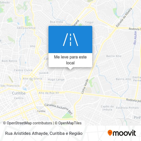 Rua Aristides Athayde mapa