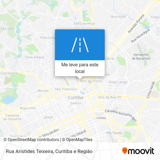 Rua Aristides Teixeira mapa