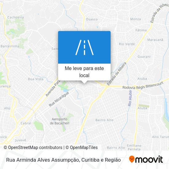 Rua Arminda Alves Assumpção mapa