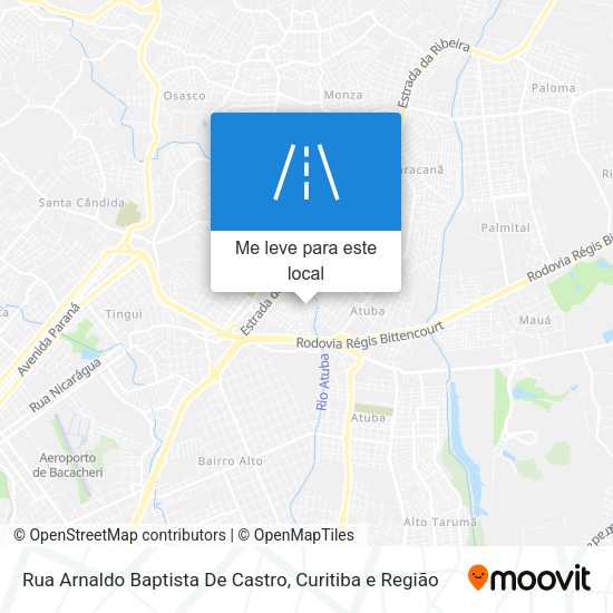 Rua Arnaldo Baptista De Castro mapa