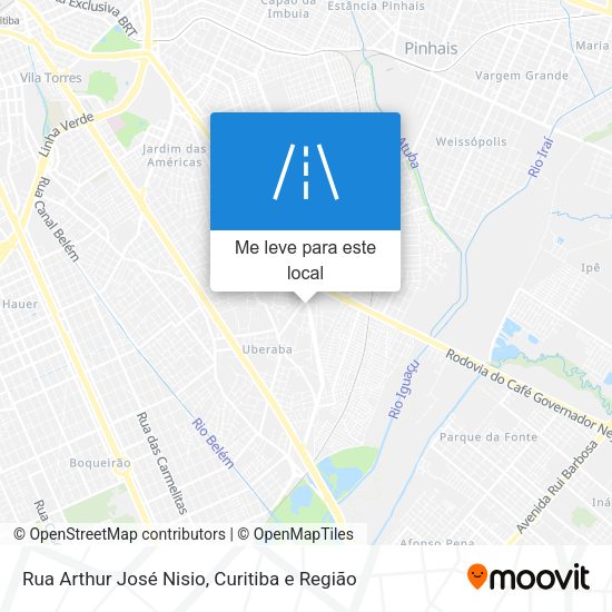 Rua Arthur José Nisio mapa