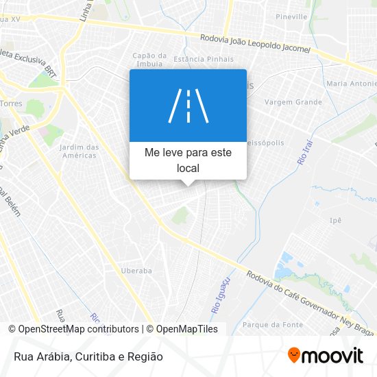 Rua Arábia mapa