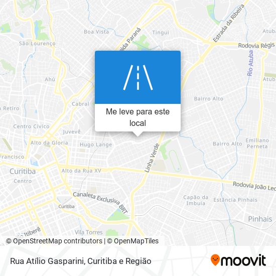 Rua Atílio Gasparini mapa