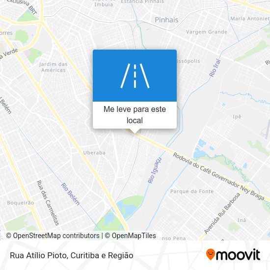 Rua Atílio Pioto mapa