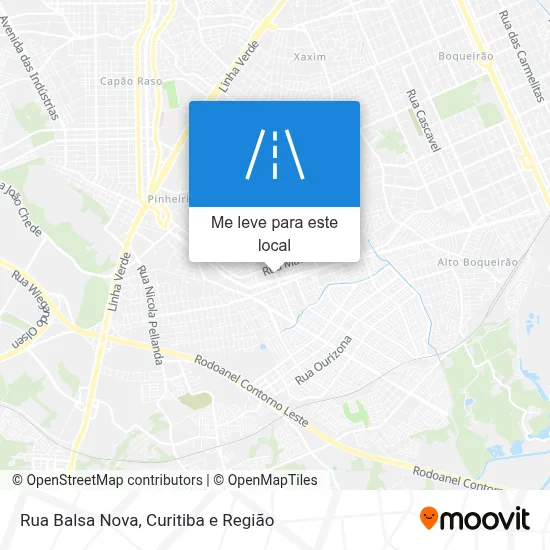 Rua Balsa Nova mapa