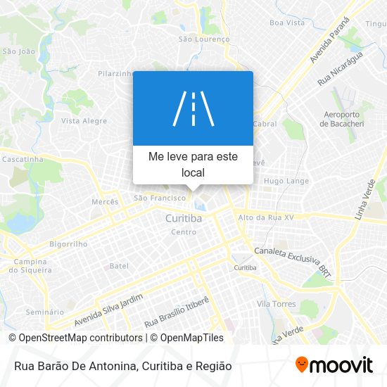 Rua Barão De Antonina mapa