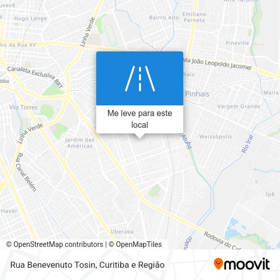 Rua Benevenuto Tosin mapa