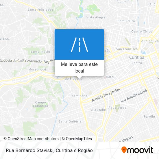 Rua Bernardo Staviski mapa