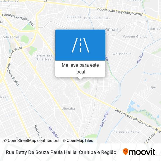 Rua Betty De Souza Paula Halila mapa