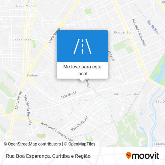 Rua Boa Esperança mapa