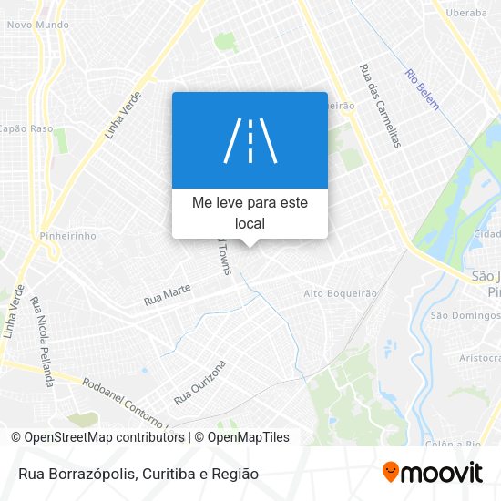 Rua Borrazópolis mapa