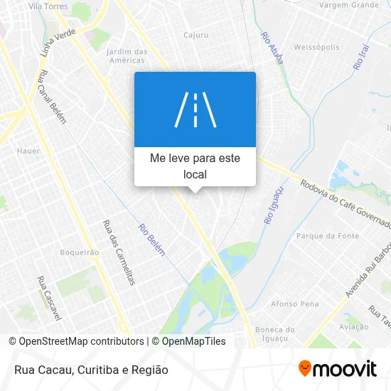 Rua Cacau mapa