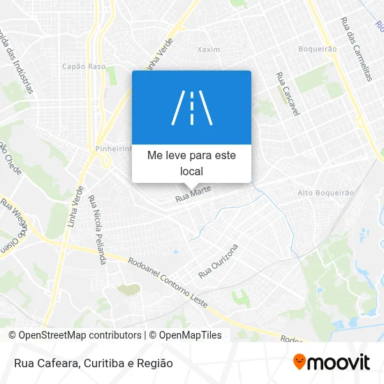 Rua Cafeara mapa