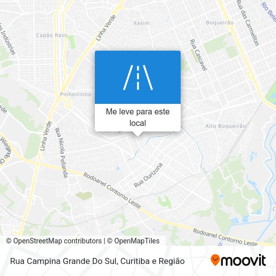 Rua Campina Grande Do Sul mapa