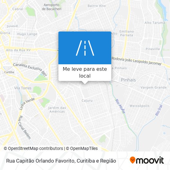 Rua Capitão Orlando Favorito mapa