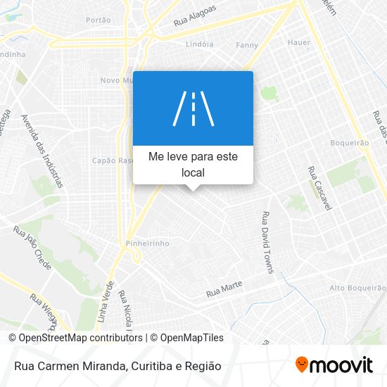 Rua Carmen Miranda mapa