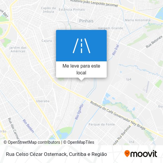 Rua Celso Cézar Osternack mapa