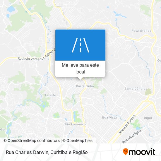 Rua Charles Darwin mapa