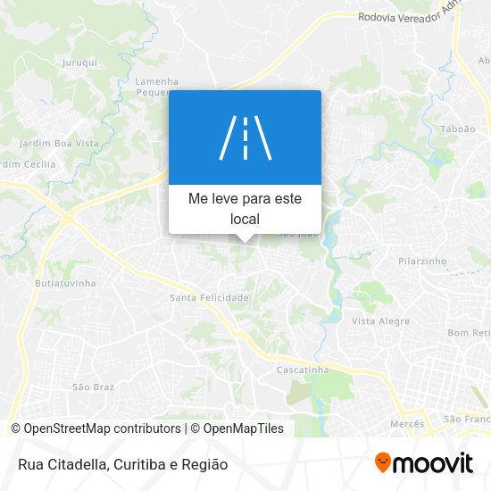 Rua Citadella mapa