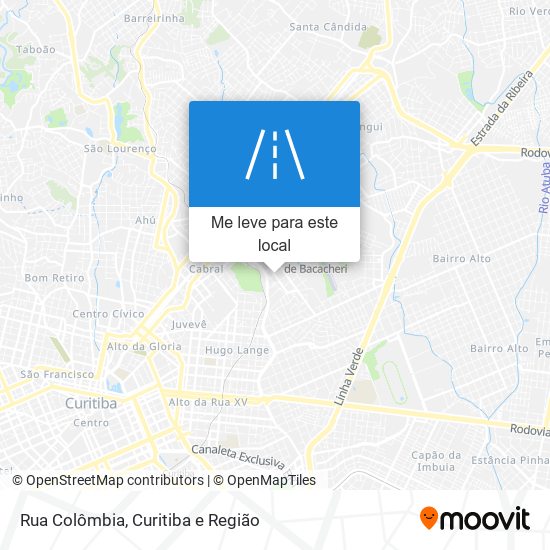 Rua Colômbia mapa