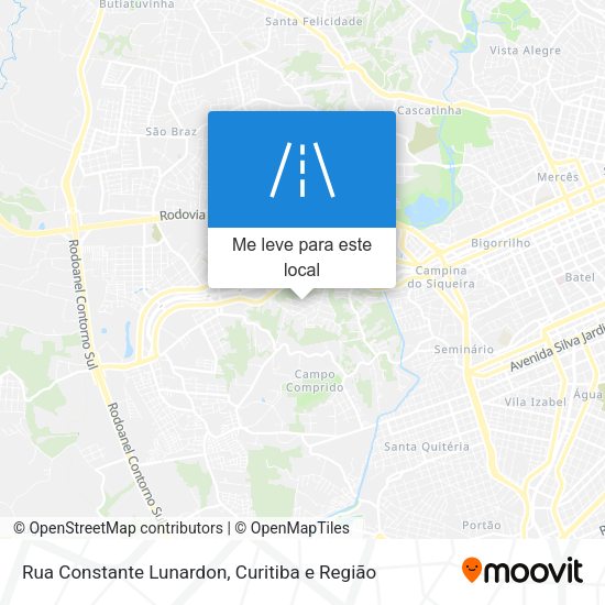 Rua Constante Lunardon mapa