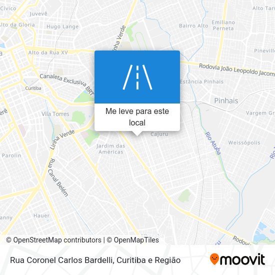 Rua Coronel Carlos Bardelli mapa