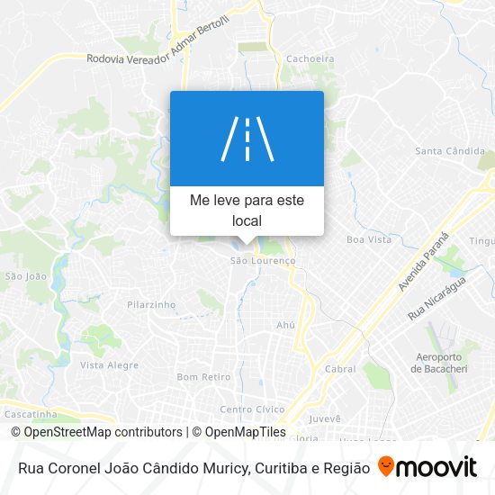 Rua Coronel João Cândido Muricy mapa