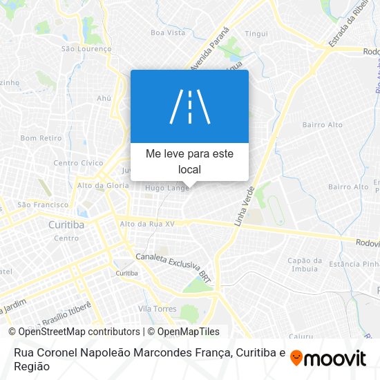 Rua Coronel Napoleão Marcondes França mapa