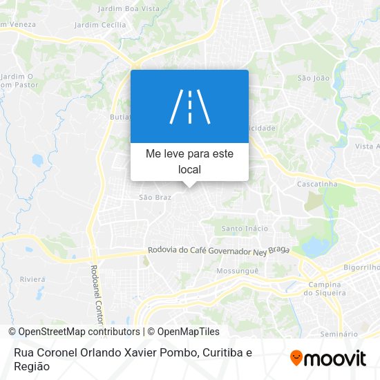 Rua Coronel Orlando Xavier Pombo mapa