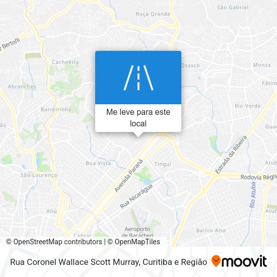 Rua Coronel Wallace Scott Murray mapa