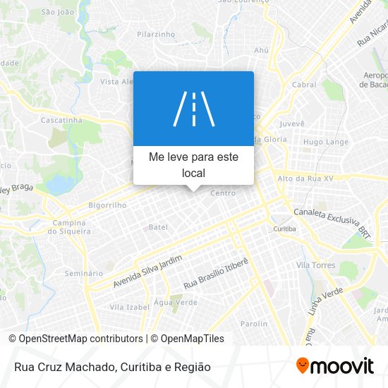 Rua Cruz Machado mapa