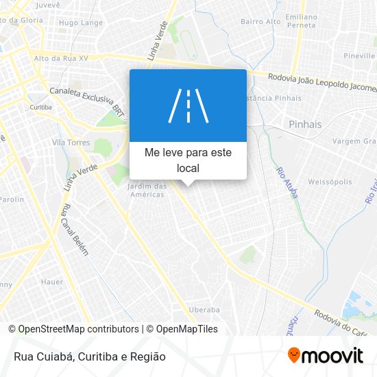 Rua Cuiabá mapa
